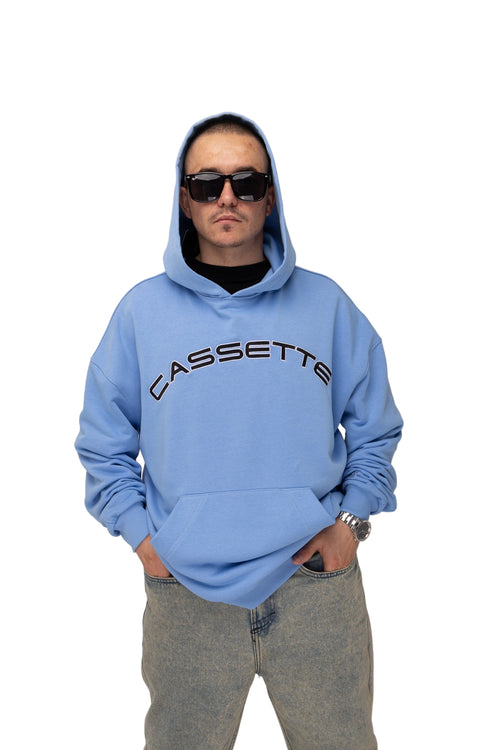Baby blue hoodie cassette