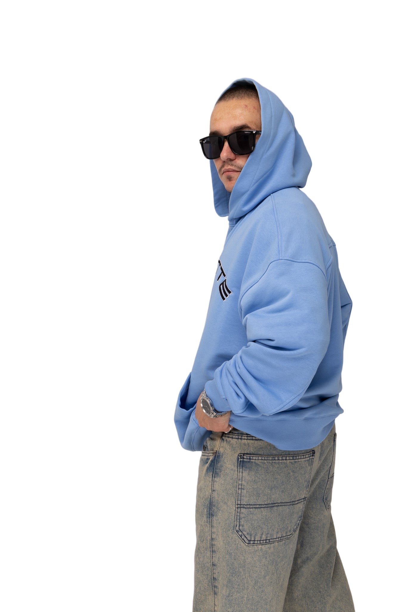Baby blue hoodie cassette