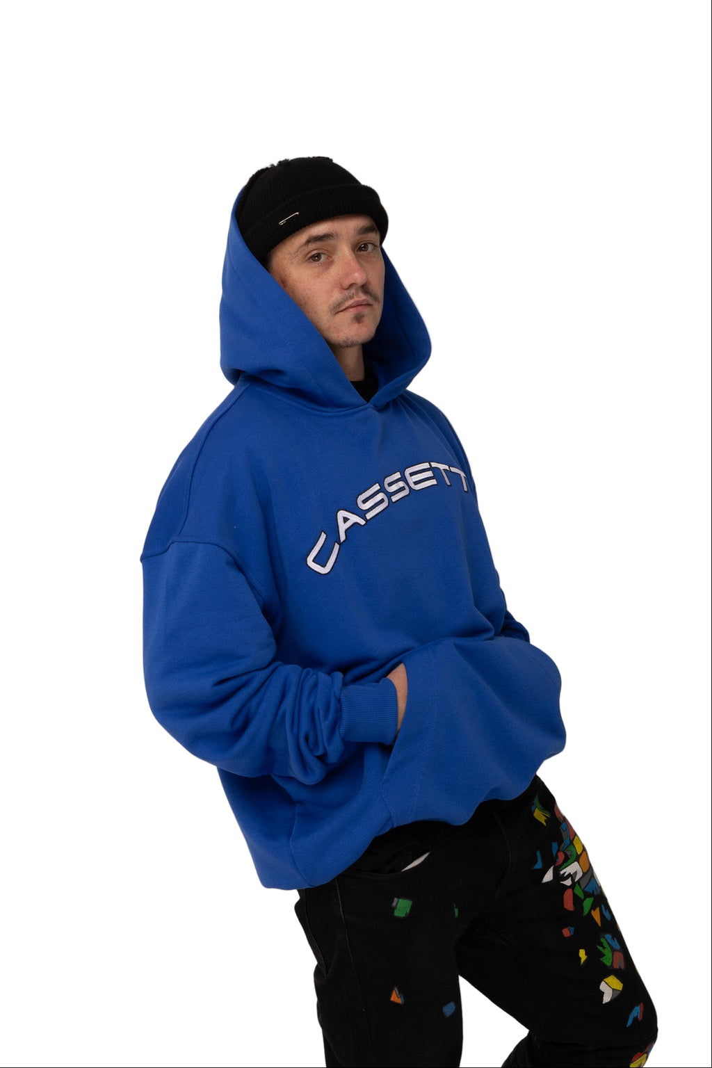 Blue hoodie cassette